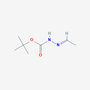 molecular formula C7H14N2O2 B12977898 tert-Butyl (E)-2-ethylidenehydrazine-1-carboxylate 