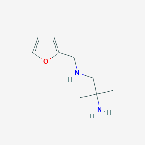 molecular formula C9H16N2O B12977971 N1-(Furan-2-ylmethyl)-2-methylpropane-1,2-diamine 
