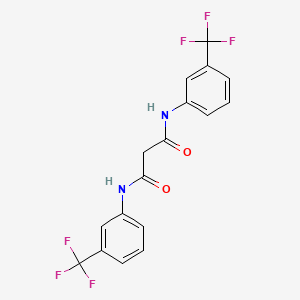 molecular formula C17H12F6N2O2 B1297799 N,N'-Bis-(3-trifluoromethyl-phenyl)-malonamide CAS No. 402-21-1