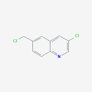 molecular formula C10H7Cl2N B12977991 3-Chloro-6-(chloromethyl)quinoline 