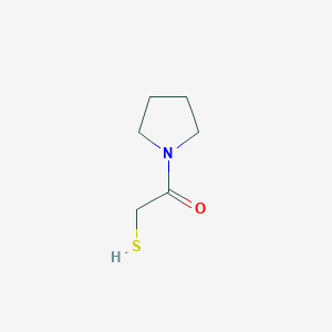 molecular formula C6H11NOS B12977995 2-Mercapto-1-(pyrrolidin-1-yl)ethanone 