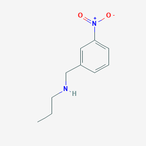 molecular formula C10H14N2O2 B1297801 Benzenemethanamine, 3-nitro-N-propyl- CAS No. 90390-04-8