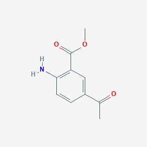 molecular formula C10H11NO3 B12978072 Methyl 5-acetyl-2-aminobenzoate 