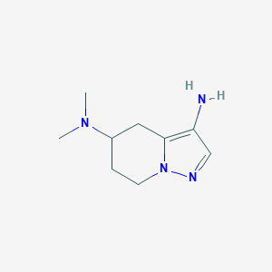 molecular formula C9H16N4 B12978126 N5,N5-Dimethyl-4,5,6,7-tetrahydropyrazolo[1,5-a]pyridine-3,5-diamine 