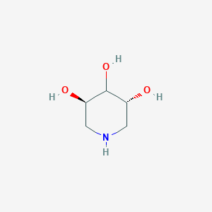 molecular formula C5H11NO3 B12978130 (3r,5r)-Piperidine-3,4,5-triol 