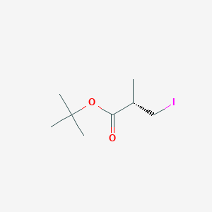 molecular formula C8H15IO2 B12978292 tert-Butyl (S)-3-iodo-2-methylpropanoate 