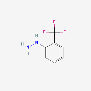 molecular formula C7H7F3N2 B1297838 2-(Trifluoromethyl)phenylhydrazine CAS No. 365-34-4