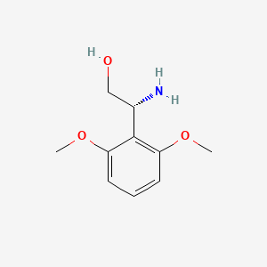 molecular formula C10H15NO3 B12978457 (R)-2-Amino-2-(2,6-dimethoxyphenyl)ethanol 