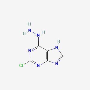 molecular formula C5H5ClN6 B1297847 2-chloro-6-hydrazinyl-9H-purine CAS No. 5404-88-6