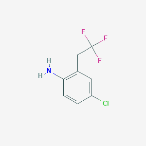 molecular formula C8H7ClF3N B12978519 4-Chloro-2-(2,2,2-trifluoroethyl)aniline 