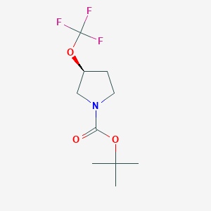 molecular formula C10H16F3NO3 B12978582 tert-butyl (3S)-3-(trifluoromethoxy)pyrrolidine-1-carboxylate 