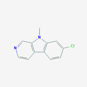 molecular formula C12H9ClN2 B129786 7-Chloro-9-methyl-9H-pyrido(3,4-b)indole CAS No. 156312-09-3
