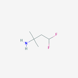 molecular formula C5H11F2N B12978777 4,4-Difluoro-2-methylbutan-2-amine 