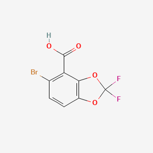 molecular formula C8H3BrF2O4 B12978872 2,2-Difluoro-5-bromo-1,3-benzodioxole-4-carboxylic acid 