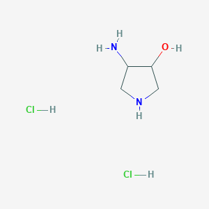 molecular formula C4H12Cl2N2O B12978935 4-Aminopyrrolidin-3-ol dihydrochloride 