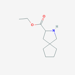 molecular formula C11H19NO2 B12979002 Ethyl 2-azaspiro[4.4]nonane-3-carboxylate 