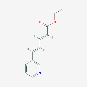molecular formula C12H13NO2 B12979008 Ethyl (2E,4E)-5-(pyridin-3-yl)penta-2,4-dienoate 