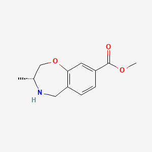 molecular formula C12H15NO3 B12979025 Methyl (R)-3-methyl-2,3,4,5-tetrahydrobenzo[f][1,4]oxazepine-8-carboxylate 