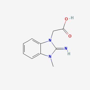 molecular formula C10H11N3O2 B1297903 (2-Imino-3-methyl-2,3-dihydro-1H-benzimidazol-1-yl)acetic acid CAS No. 435342-21-5