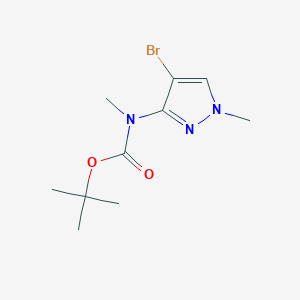molecular formula C10H16BrN3O2 B12979072 tert-Butyl (4-bromo-1-methyl-1H-pyrazol-3-yl)(methyl)carbamate CAS No. 1619991-12-6