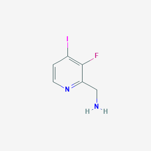 molecular formula C6H6FIN2 B12979098 (3-Fluoro-4-iodopyridin-2-yl)methanamine 