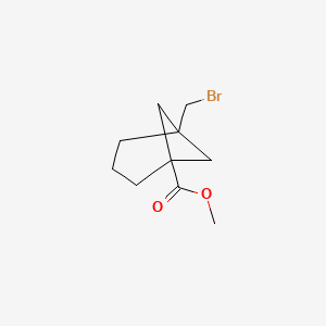 molecular formula C10H15BrO2 B12979102 Methyl 5-(bromomethyl)bicyclo[3.1.1]heptane-1-carboxylate 