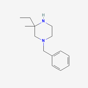 molecular formula C14H22N2 B12979144 1-Benzyl-3-ethyl-3-methylpiperazine 