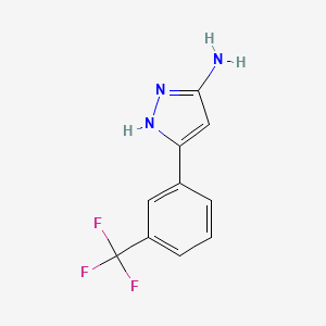 molecular formula C10H8F3N3 B1297918 5-[3-(trifluoromethyl)phenyl]-1H-pyrazol-3-amine CAS No. 209224-91-9