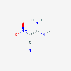 molecular formula C5H8N4O2 B12979232 3-Amino-3-(dimethylamino)-2-nitroacrylonitrile 