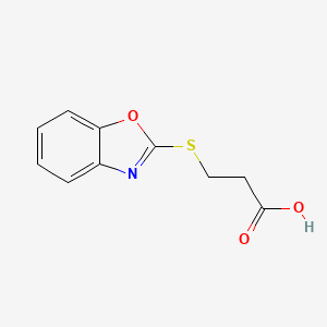 molecular formula C10H9NO3S B1297940 3-(1,3-Benzoxazol-2-ylsulfanyl)propanoic acid CAS No. 60788-67-2