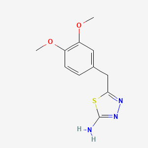 molecular formula C11H13N3O2S B1297945 5-(3,4-Dimethoxybenzyl)-1,3,4-thiadiazol-2-amine CAS No. 313957-85-6