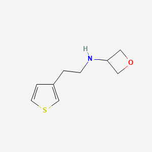 molecular formula C9H13NOS B12979645 N-(2-(Thiophen-3-yl)ethyl)oxetan-3-amine 