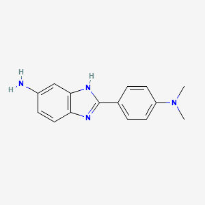 molecular formula C15H16N4 B1297965 2-(4-Dimethylamino-phenyl)-1h-benzoimidazol-5-yl-amine CAS No. 40655-14-9
