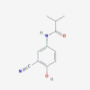 molecular formula C11H12N2O2 B12979653 N-(3-Cyano-4-hydroxyphenyl)isobutyramide 