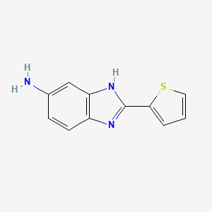 molecular formula C11H9N3S B1297966 2-Thiophen-2-yl-1H-benzoimidazol-5-ylamine CAS No. 51759-47-8