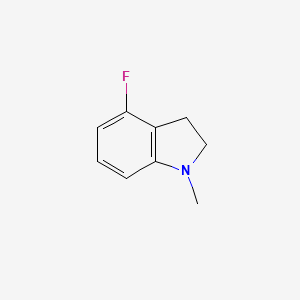 molecular formula C9H10FN B12979711 4-Fluoro-1-methylindoline 