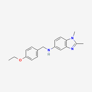 molecular formula C18H21N3O B1297972 (1,2-Dimethyl-1H-benzoimidazol-5-yl)-(4-ethoxy-benzyl)-amine CAS No. 292052-59-6