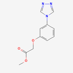 molecular formula C11H11N3O3 B12979758 Methyl 2-(3-(4H-1,2,4-triazol-4-yl)phenoxy)acetate 