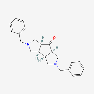 molecular formula C23H26N2O B12979829 (1R,2S,6R,8S)-4,10-dibenzyl-4,10-diazatricyclo[6.3.0.02,6]undecan-7-one 
