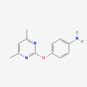 molecular formula C12H13N3O B1297992 4-[(4,6-Dimethylpyrimidin-2-yl)oxy]aniline CAS No. 55749-90-1