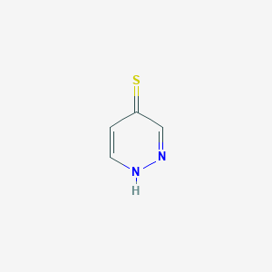 molecular formula C4H4N2S B12979922 Pyridazine-4-thiol 