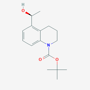 molecular formula C16H23NO3 B12979949 tert-Butyl (S)-5-(1-hydroxyethyl)-3,4-dihydroquinoline-1(2H)-carboxylate 