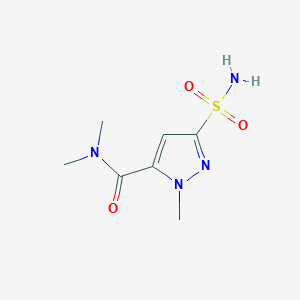 molecular formula C7H12N4O3S B12979983 N,N,1-Trimethyl-3-sulfamoyl-1H-pyrazole-5-carboxamide 