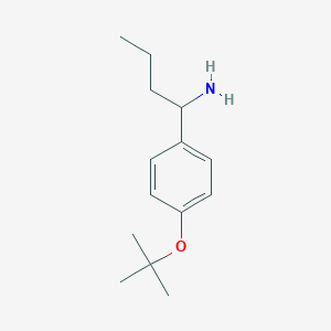 molecular formula C14H23NO B12979992 1-(4-(tert-Butoxy)phenyl)butan-1-amine 