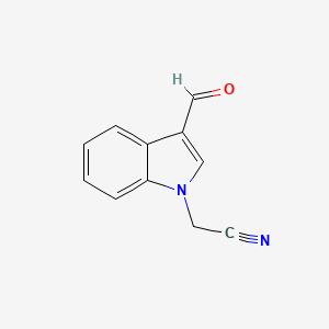 molecular formula C11H8N2O B1298009 (3-formyl-1H-indol-1-yl)acetonitrile CAS No. 328973-78-0