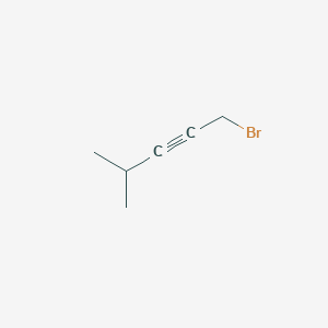 molecular formula C6H9Br B12980106 1-Bromo-4-methylpent-2-yne 