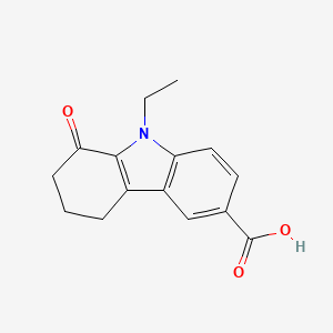 molecular formula C15H15NO3 B1298011 9-ethyl-1-oxo-2,3,4,9-tetrahydro-1H-carbazole-6-carboxylic acid CAS No. 354993-58-1