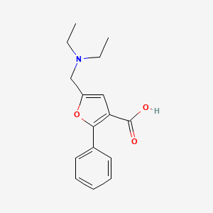 molecular formula C16H19NO3 B1298016 5-二乙氨基甲基-2-苯基-呋喃-3-甲酸 CAS No. 435341-94-9
