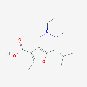 molecular formula C15H26ClNO3 B1298017 4-Diethylaminomethyl-5-isobutyl-2-methyl-furan-3-carboxylic acid CAS No. 435341-96-1