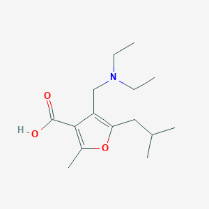 4-Diethylaminomethyl-5-isobutyl-2-methyl-furan-3-carboxylic acid